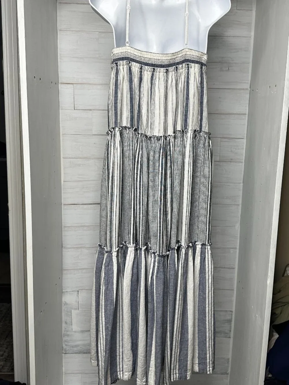 J. Crew Womens Chambray Cover-Up Dress in Blue and White Stripes Size Medium